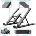 thumbnail image 2 of Support d'Ordinateur Portable Réglable en Hauteur Support Antidérapant Compatible, 2 of 4