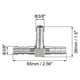 thumbnail image 2 of Conector en T de acero inoxidable de 3 vías para manguera de 3/8 pulgadas (10 mm) para elaboración casera, 2 of 3