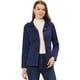 thumbnail image 1 of Chaquetón con capucha y bolsillos profundos con cremallera delantera corta tipo trenca para mujer Azul marino L, 1 of 5