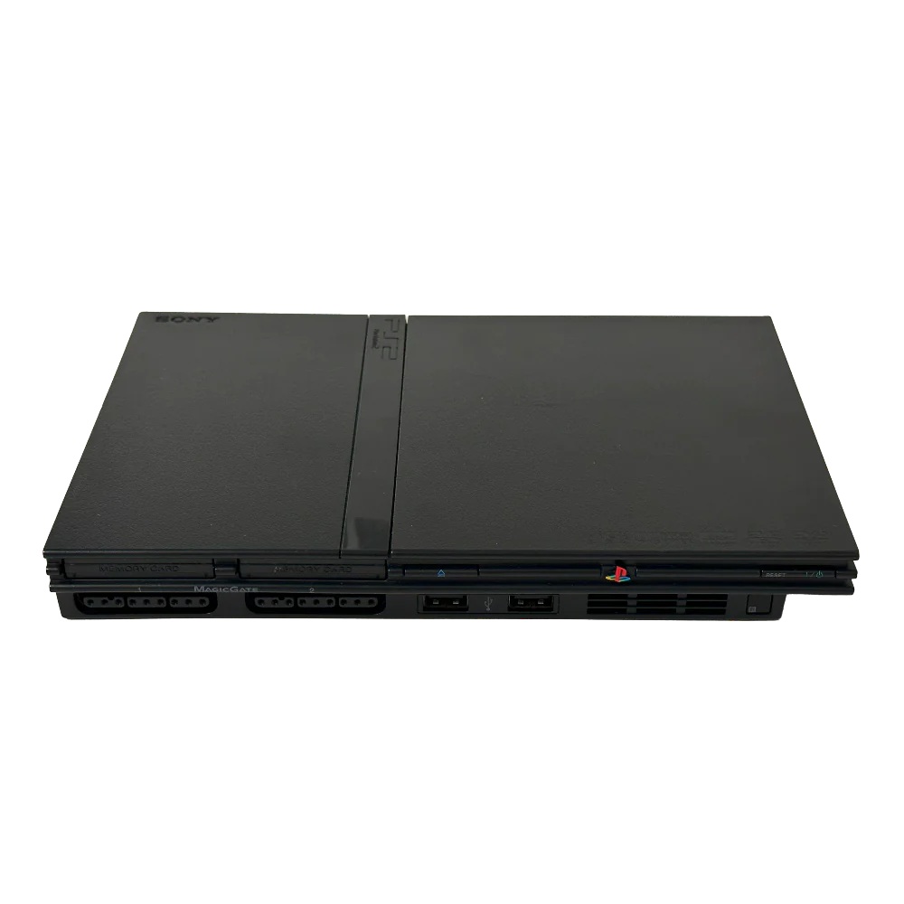 Consola de videojuegos PlayStation 2 Slim restaurada con almacenamiento de 8 MB, negra, 1, 1 paquete 3