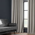 thumbnail image 2 of Half Price Drapes City Grey Heritage Plush Velvet Room Darkening Curtains (1 Panel), 50W X 108L, 2 of 12