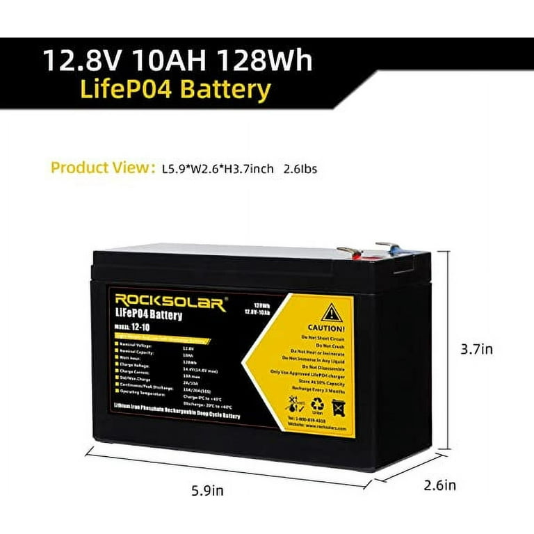 Batterie LITHIUM Fer Phosphate (LiFePO4) 12.8V 100ah Power Battery L5