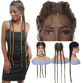 SEGO Braided Lace Front Wigs for Women Multi Box Braided Straight Braids  Heat Resistant Synthetic Hair Braid Wig With Baby Hair 