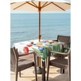 thumbnail image 3 of Outdoor Tablecloths with Umbrella Hole & Zipper, Watercolors Tulips 60x60 Inch Square Tablecloths, Spring Butterflies Flowers Leaves Plants Waterproof Table Cloth, Patio/Pool/Picnic Table Covers, 3 of 8