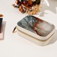 thumbnail image 7 of Marble Velvet Portable Jewelry Organizer Box with Removable Compartment - Gift and Jewelry Display, 7 of 7