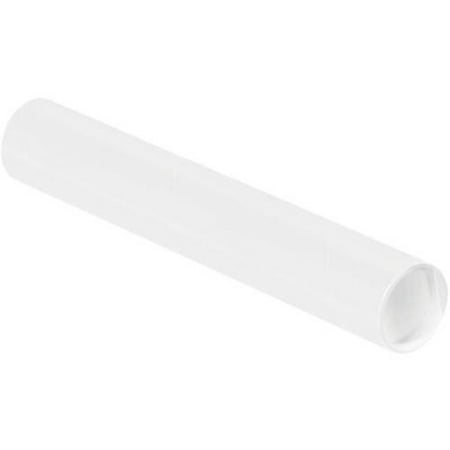 3 x 36 Mailing Tubes with End Caps - White (240 Qty.)