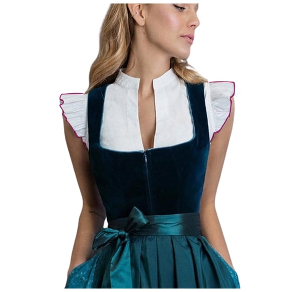 SNKSDGM My Items Germany Oktoberfest Womens Vintage Dirndl Dress Short Sleeve Dress Stage Performance Dress Tank Vest Tops Made in Canada