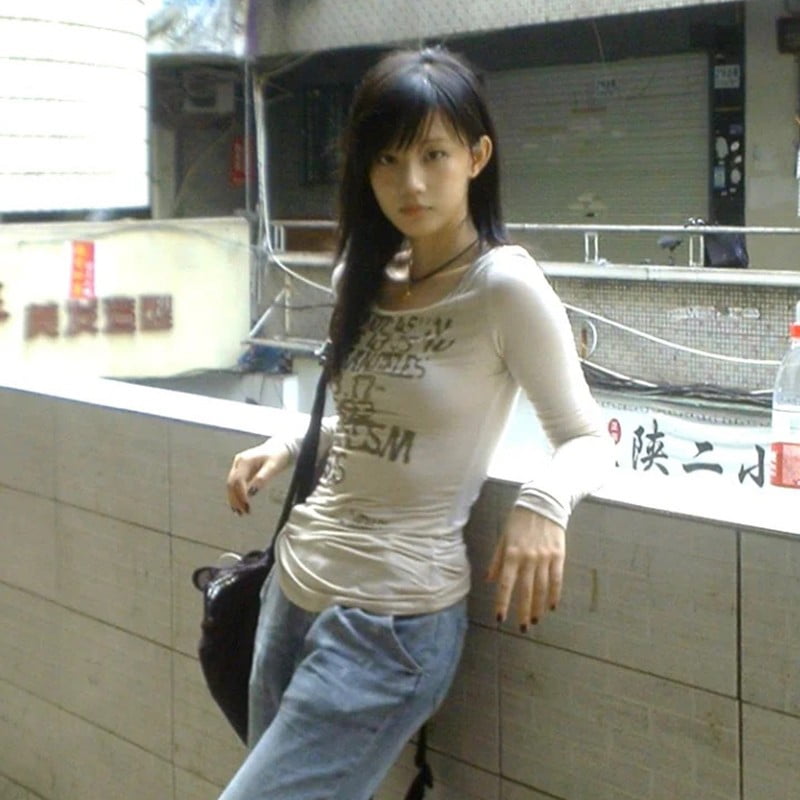 Japanese Y2k Letter Print T-shirt Trashy 2000s Style Long Sleeve
