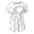 thumbnail image 4 of Gytharion Women's Fashion Printed Breastfeeding Maternity Tops Crewneck Short Sleeve Pregnant Tshirts Casual Breathable Nursing Blouse, 4 of 6
