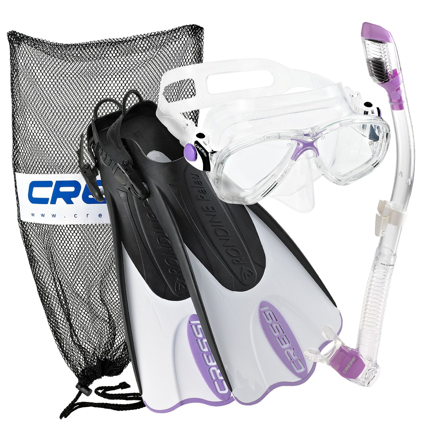 CRESSI Adult Snorkeling Set Mask and Snorkel Unisex Black 