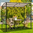 thumbnail image 2 of Topbuy 7' x 4.5' Grill Gazebo Patio BBQ Tent Shelter with Single Tier Canopy Beige, 2 of 5