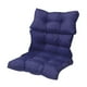 thumbnail image 1 of Cojín de asiento acolchado de color sólido Alfombrilla de silla con respaldo Zulema cojines de asiento con mechones, 1 of 8