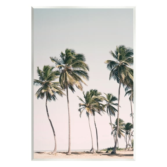 Stupell Industries Windblown Palm Trees Nature Photography Unframed Art Print Wall Art, 10 x 15