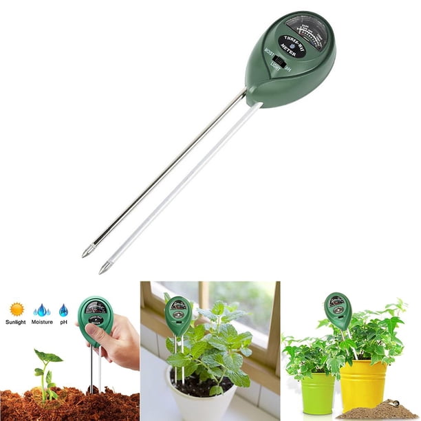 Kenally Medidor de PH de luz de humedad del agua del suelo 3 en 1 Detector de analizador de suelo para jardín planta flor hidropónico herramienta de Jardín y Patio Kenally TO003098-00