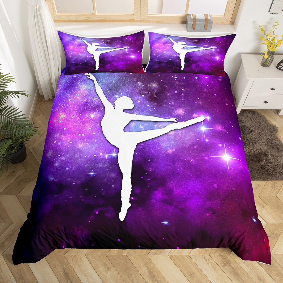 YST Gymnastics King Duvet Cover For Girls Kids Starry Sky Bedding Set yst-gymnastics-king-duvet-cover-for-girls-kids-starry-sky-bedding-set