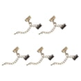 thumbnail image 1 of Unique Bargains 10Set Ribbon Crimp Clamp Ends Lobster Claw Clasps & Chain 13mm Bronze Tone for DIY, 1 of 7