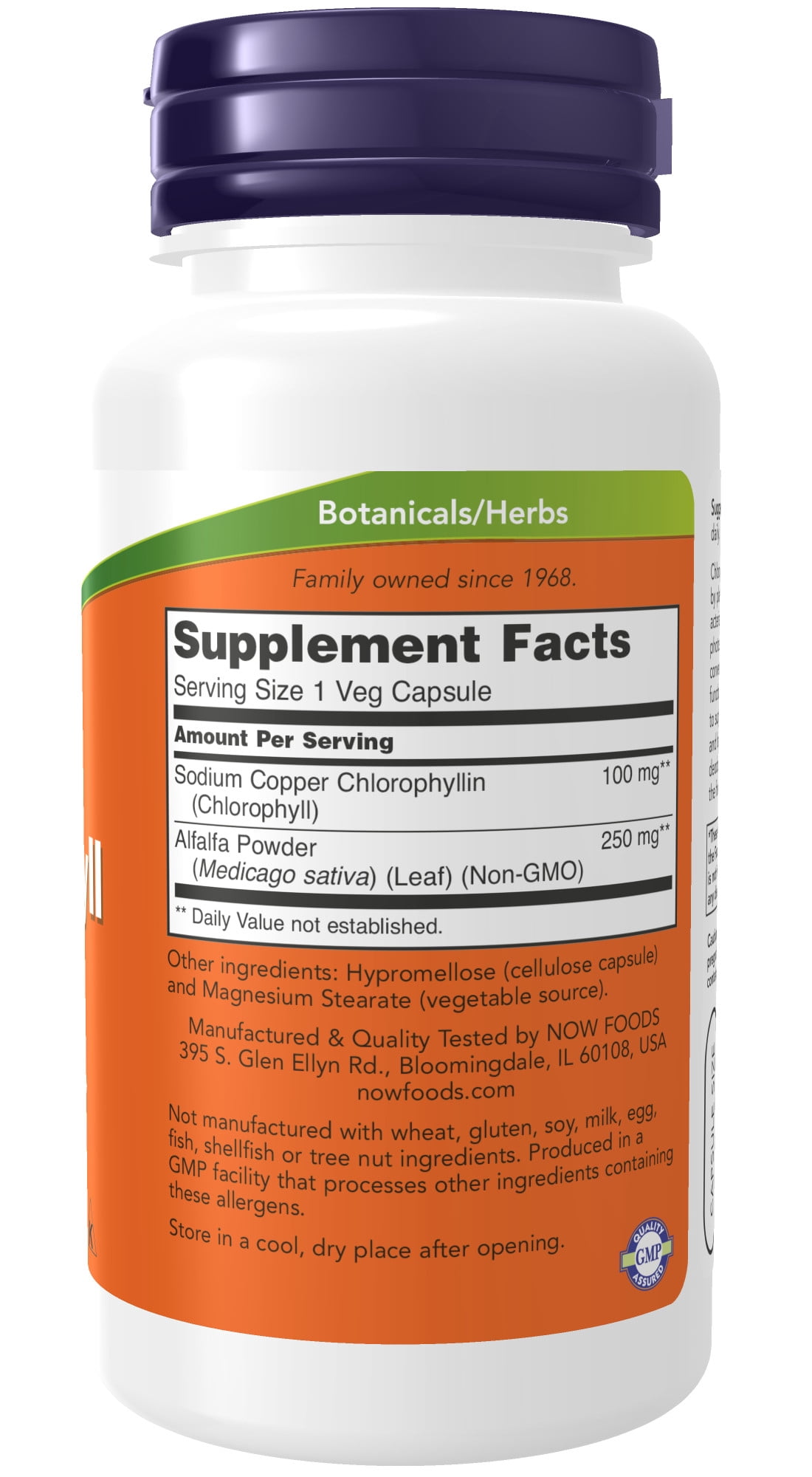 NOW Supplements, Chlorophyll 100 mg with Alfalfa Powder, Green Superfood,  90 Veg Capsules - Walmart.com