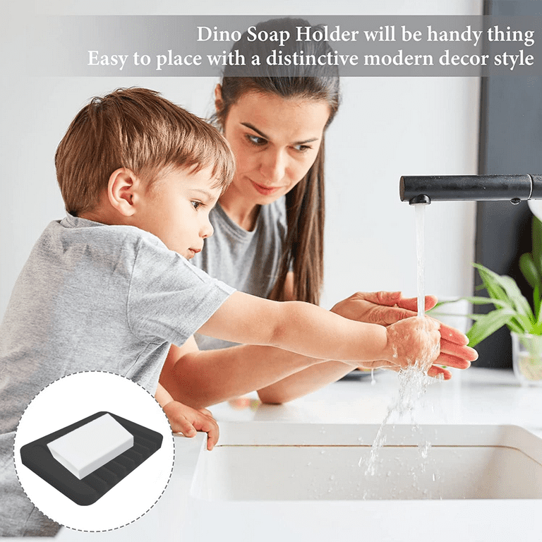 Silicone Soap Dish Tray and Sponge Holder,Silicone Kitchen Sink