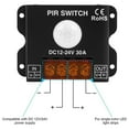 30A PIR For Infrared Sensing Switch Light Strip Adjustable LED ...