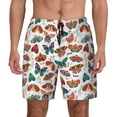 thumbnail image 2 of Picia Colorful Butterfly pattern Mens Swim Trunks with Compression Liner Stretch Beach Shorts Quick Dry with Zipper Pockets No-Chafing Board Shorts-Large, 2 of 9