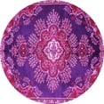 thumbnail image 1 of Ahgly Company Indoor Round Medallion Pink Traditional Area Rugs, 3' Round, 1 of 4
