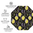 thumbnail image 3 of Naloa Lavender Flowers Leather Coasters for Drinks, Durable Drink Coasters 4 Set for Tabletop Protection, Luxurious Home Décor and Housewarming Gift ( {designName})Octagon, 3 of 6