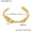 Z353-Gold, variant on Gold Cuff Bangle Bracelets for Women, 14K Gold Plated Adjustable Open Cuff Bracelet Flat Hollow Jewerly Gift