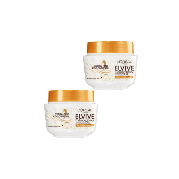 Loreal Elseve Extraordinary Oil Coconut Hair Mask 300 ml 2 Pack