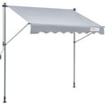 thumbnail image 1 of VEVOR Auvent Rétractable Manuel, Auvent de Patio Extérieur Rétractable de 78 Pouces Pare-Soleil Abri, Auvent de Porte et de Fenêtre de Patio Ajustable avec Rideau Pare-Soleil de 39 Pouces pour Cour Arrière, Jardin, Balcon, 1 of 9