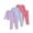 Purple, variant on 18 Months Baby Girls Clothes 24 Months Girls 3 Pack Fall Winter Outfits Set Toddler Girl Long Sleeve Top Pants 6PCS Clothing Set Yellow