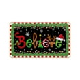 thumbnail image 2 of Christmas Doormat, Holiday Doormat, Oil Absorbent Stain Absorbent Kitchen Carpet, Non-Wear Home Entry Door Mat Red Green Polyester 40x60cm, 2 of 7