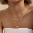 thumbnail image 4 of Turandoss 14K Gold Plated Layered Cross Necklace for Women TrendyDainty 14K Gold Plated Plated Cz Cross Necklace Layered Paperclip Chain Choker Necklaces for Women Faith Jewelry Christian Gifts, 4 of 8
