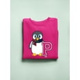 thumbnail image 3 of Penguin Varsity P - Cozy Mascot Emoji Graphic Women's Sweatshirt, 3 of 4