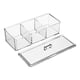 thumbnail image 1 of Bolsas de Té Transparentes Gloria Organizador escritorio titular de maquillaje Caddy Contenedores de almacenamiento Multiusos de Plástico para Joyería 3 rejillas con tapa, 1 of 9