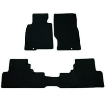 Ikon Motorsports Compatible with 08-13 Infiniti G37 Coupe OE Factory Style Black Nylon Carpet Car Floor Mats Front Rear 3pcs 2008 2009 2010 2011 2012 2013