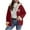 Printed jackets-Wine, variant on Gamivast Fuzzy Fleece Lined Jackets for Women Lightweight Hooded Long Sleeve Sherpa Coats Oversized Full Zip Outerwear with Pockets Travel Fall Fashion Sweatshirts