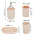 thumbnail image 2 of Unique Bargains 1 Set Durable Round Bathroom Kit for Bathroom Pink Plastic, 2 of 4
