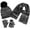 Black-1296, variant on Boys 3-Piece Winter Hat, Scarf & Glove Set – Warm Knit Beanie Accessories for Kids – Cold Weather Gear for Boys