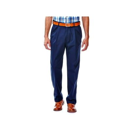 Haggar Men's Work To Weekend® Khaki Pleat Front Pant Classic Fit (Best Mens Khaki Pants)