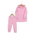 thumbnail image 3 of Kids Girls Boys Sweatsuit Set 2 Piece Long Sleeve Pink Tracksuit Pullover Hoodie and Sweatpants Fall Clothes Preppy Clothes for Girls 4T, 3 of 3