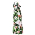 thumbnail image 4 of Anbech Boho Deep V-Neck Women Sling Dress Floral Printed High Waiste Beach Long Flowy Dresses, 4 of 6