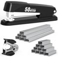 thumbnail image 1 of Grapadora Swihauk de metal, resistente, con capacidad para 50 hojas, color negro, 1 of 7