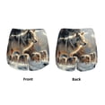 thumbnail image 5 of Lsque Wolf Family Winter Wonderland Printed Women's Running Shorts with Liner Pockets,Elastic Quick Dry Workout Athletic Gym Yoga Shorts,Womens High Waist Shorts-Large, 5 of 9