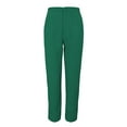 thumbnail image 2 of Women's Elastic High Waist Cropped Work Pants with Pockets, Professional Office Trousers with Hidden Zipper, Comfortable Suit Pants for Casual Wear, Business Attire, and Multiple Occasions F S, 2 of 5