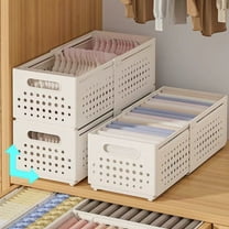 2PCS Organizer Expandable Stretchable Plastic Drawer Organizer Wardrobe Storage Box Adjustable Home Kitchen Storage Bins