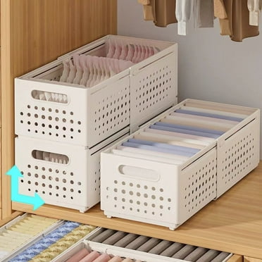2PCS Organizer Expandable Stretchable Plastic Drawer Organizer Wardrobe Storage Box Adjustable Home Kitchen Storage Bins