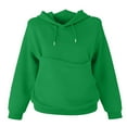 thumbnail image 4 of HLKJKLS Hoodies For Women Oversized Solid Color Pocket Pullover Loose Casual Sweatshirts Green S-3Xl, 4 of 4