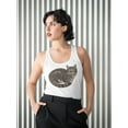thumbnail image 2 of Sitting Cat Design. Tank Women -Image by Shutterstock, Female XX-Large, 2 of 4