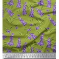 thumbnail image 1 of Soimoi Poly Georgette Fabric Leaves & Lavender Shirting Print Fabric by The Yard 52 Inch Wide, 1 of 1