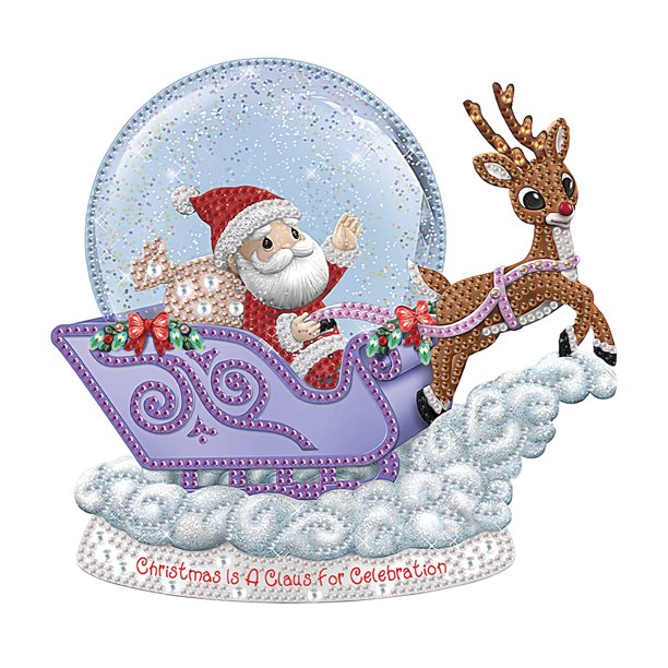 5D DIY Parcial Especial en Forma Taladro Diamante Pintura Santa Kit 30x30cm
